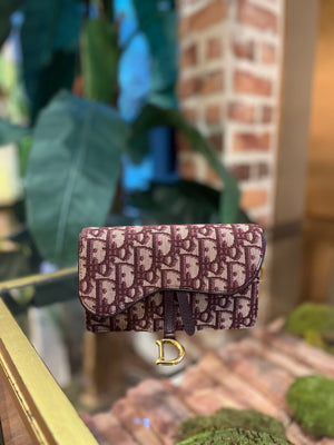 DIOR Red Oblique Saddle Belt Pouch