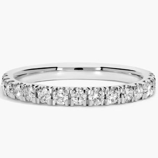 Platinum Scalloped Pavé Diamond Ring (1/2 carat total weight)