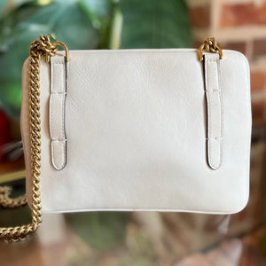 FENDI White Zucca Embossed Leather Upside Down Bag