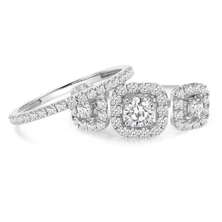 1.353 CTW LGD Diamond Triple Halo Engagement Ring | Neptunes Jewelry.