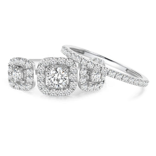 1.353 CTW LGD Diamond Triple Halo Engagement Ring | Neptunes Jewelry.