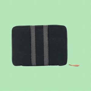 HERMES Black Canvas Herline Wallet