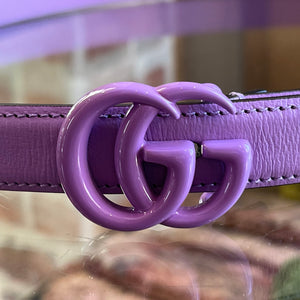 GUCCI Purple Monochrome Thin Marmont Belt