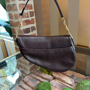 DIOR Vintage Brown Leather Saddle Bag