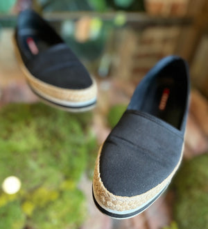 Prada Black Canvas Espadrilles SZ 41