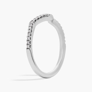 14k White Gold Twist-Curved Diamond Ring (1/6 Ct. Tw.)