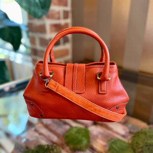 BURBERRY Orange Leather Mini Tote