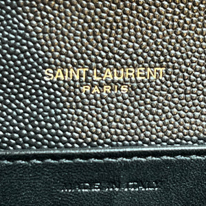 SAINT LAURENT Black Cassandra Chain Wallet Mini