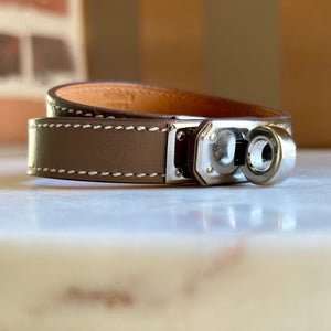 HERMES Brown Double Tour Bracelet