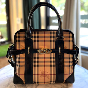 BURBERRY Medium Minford Haymarket Check Tote