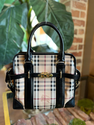 BURBERRY Medium Minford Haymarket Check Tote