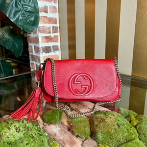 GUCCI Red Soho Crossbody