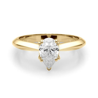 DOUBLE PRONG PEAR ENGAGEMENT RING