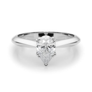 DOUBLE PRONG PEAR ENGAGEMENT RING