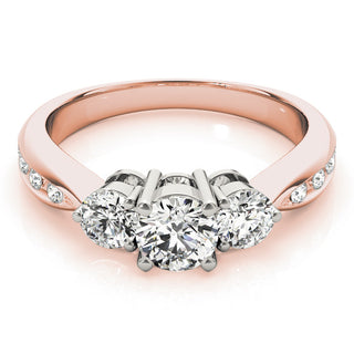 ENGAGEMENT RINGS 3 STONE ROUND