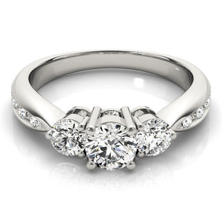 ENGAGEMENT RINGS 3 STONE ROUND