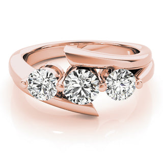 ENGAGEMENT RINGS 3 STONE ROUND