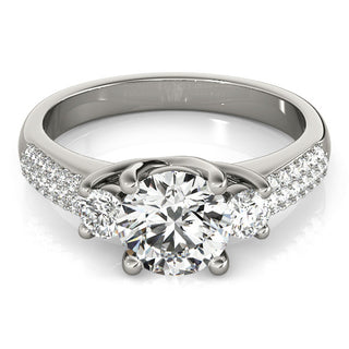 ENGAGEMENT RINGS 3 STONE ROUND