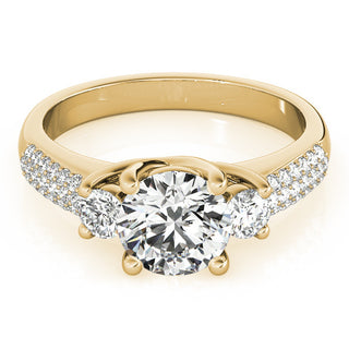 ENGAGEMENT RINGS 3 STONE ROUND