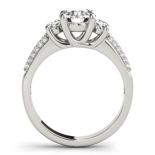 ENGAGEMENT RINGS 3 STONE ROUND