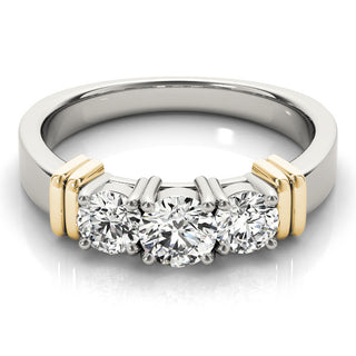 ENGAGEMENT RINGS 3 STONE ROUND