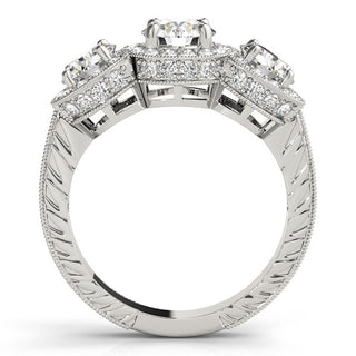 ENGAGEMENT RINGS 3 STONE ROUND