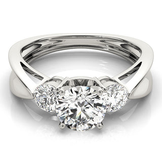 ENGAGEMENT RINGS 3 STONE ROUND