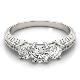 ENGAGEMENT RINGS 3 STONE ROUND