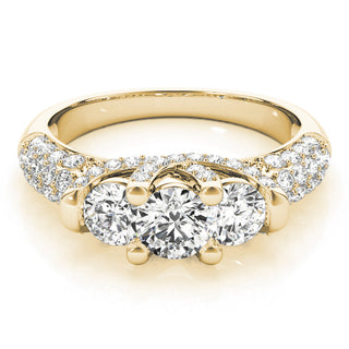 ENGAGEMENT RINGS 3 STONE ROUND