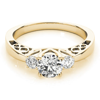 ENGAGEMENT RINGS 3 STONE ROUND