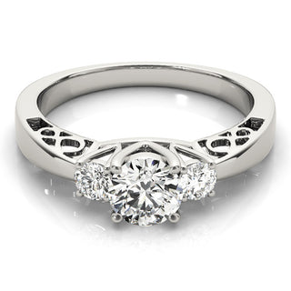 ENGAGEMENT RINGS 3 STONE ROUND