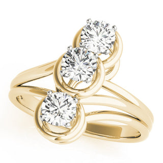 ENGAGEMENT RINGS 3 STONE ROUND