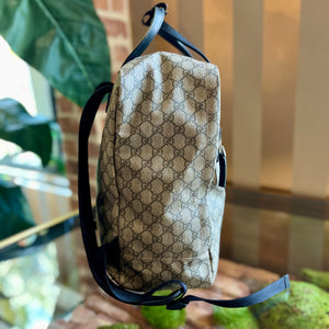 GUCCI Calfskin Soft GG Supreme Monogram Appia Web Tote Backpack