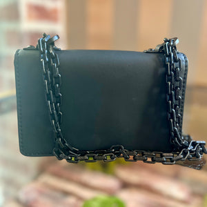 CHRISTIAN DIOR Black Leather Mini J'Adior Chain Bag