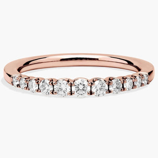 Selene's 13k rose gold graduated diamond anniversary ring (1/3 carat total weight)