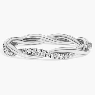 Petite Twist Diamond Eternity Ring In Platinum (1/5 Ct. Tw.)