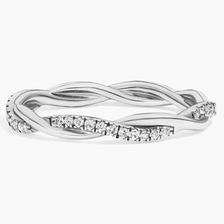 Petite Twist Diamond Eternity Ring In 14k White Gold (1/5 Ct. Tw.)