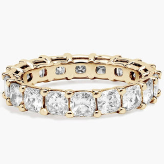 Lab Grown Diamond Cushion Cut Eternity Ring In 14k Yellow Gold (4 Ct. Tw.)