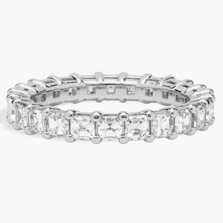 Lab Grown Diamond Asscher Cut Eternity Ring In 14k White Gold (8 Ct. Tw.)