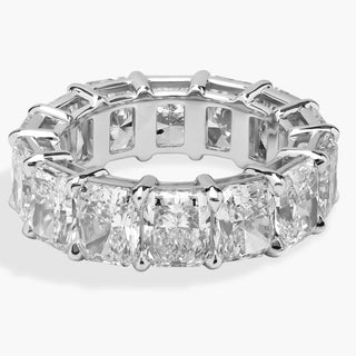 Radiant Cut Eternity Ring In Platinum (10 1/2 Ct. Tw.)