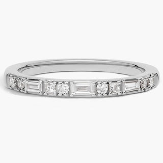 Dot Dash Diamond Ring In 14k White Gold (1/4 Ct. Tw.)