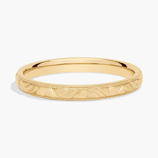 Milgrain Swirl Stackable Ring In 14k Yellow Gold (2mm)