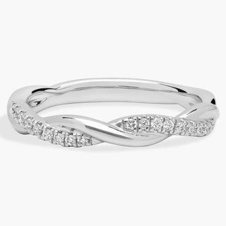 Petite Twist Diamond Anniversary Ring In Platinum (1/10 Ct. Tw.)