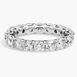 Lab Grown Diamond Low Dome Eternity Ring In 14k White Gold (3 Ct. Tw.)