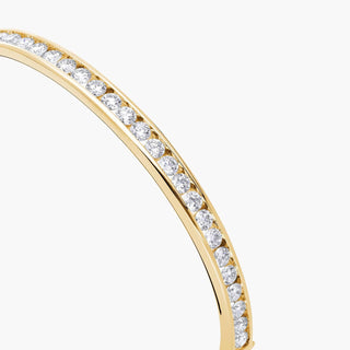 14k Yellow Gold Lab-Grown Diamond Channel-Set Bangle Bracelet (3 Ct. Tw.)