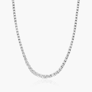 Riviera Tennis Necklace in 14K White Gold (4.00 CTW)