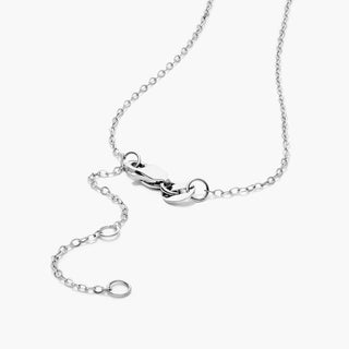 Necklace with Graduated Diamond Lariat in 14K White Gold