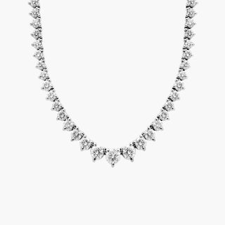 18k White Gold Graduated Diamond Eternity Necklace (7 Ct. Tw.)