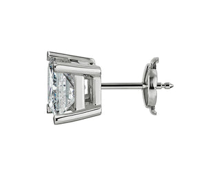 Princess Cut Diamond Stud Earrings In 14k White Gold (4 Ct. Tw.)