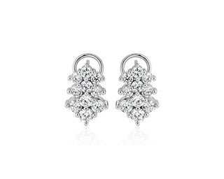 Staggered Diamond Stud Earrings In 14k White Gold (2 1/6 Ct. Tw.)